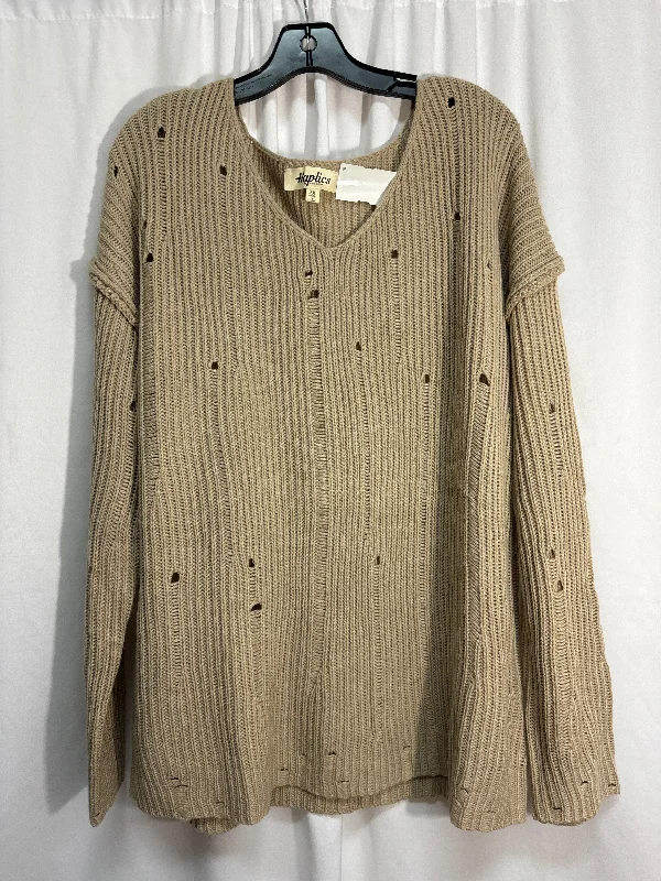 Sweater By Haptics In Beige, Size: 2x