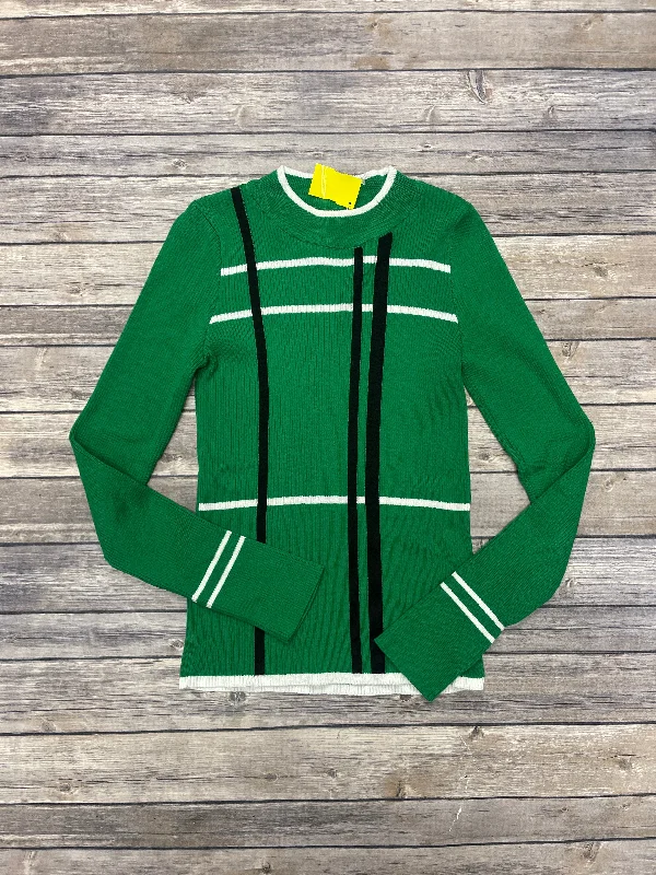 Sweater By Maeve In Green & White, Size: S