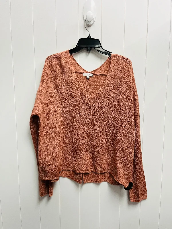 Sweater By  e & m - In Orange, Size: L