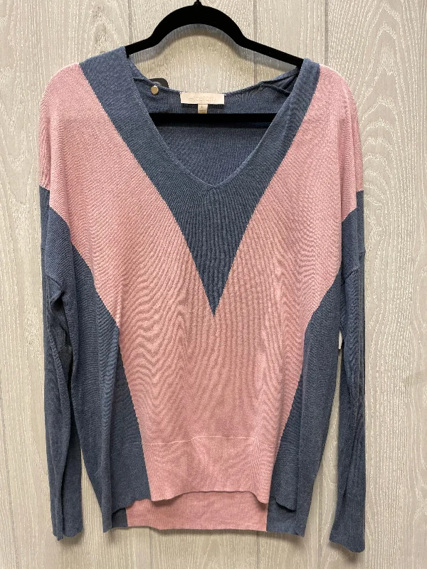 Sweater By Etcetra In Blue & Pink, Size: L