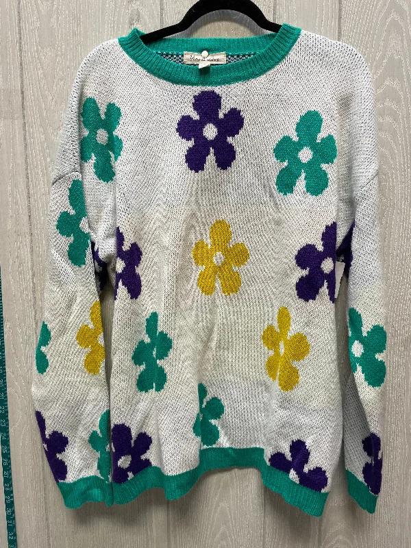 Sweater By VINE&LOVE In Floral Print, Size: L