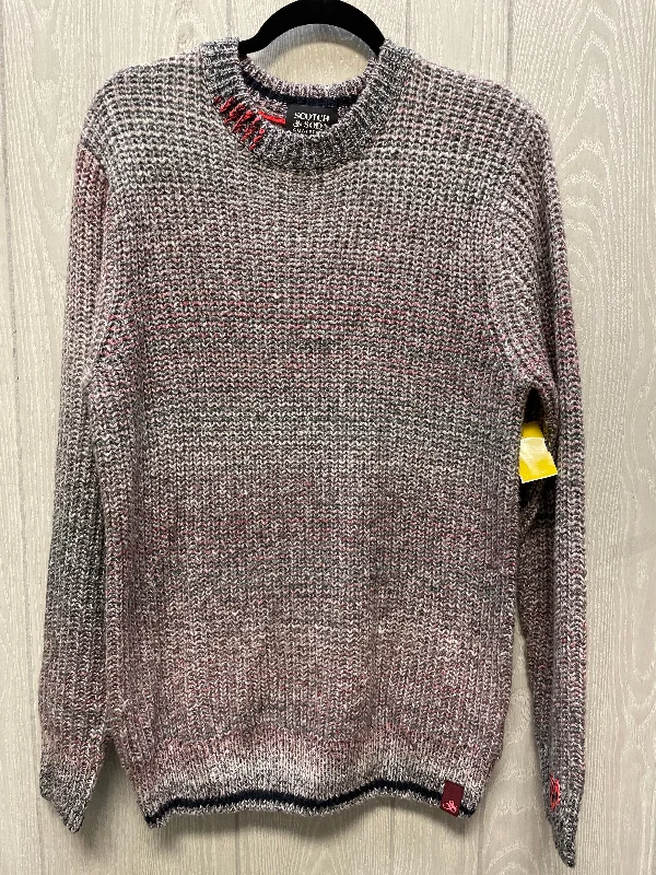 Sweater By Scotch & Soda In Grey & Pink, Size: L