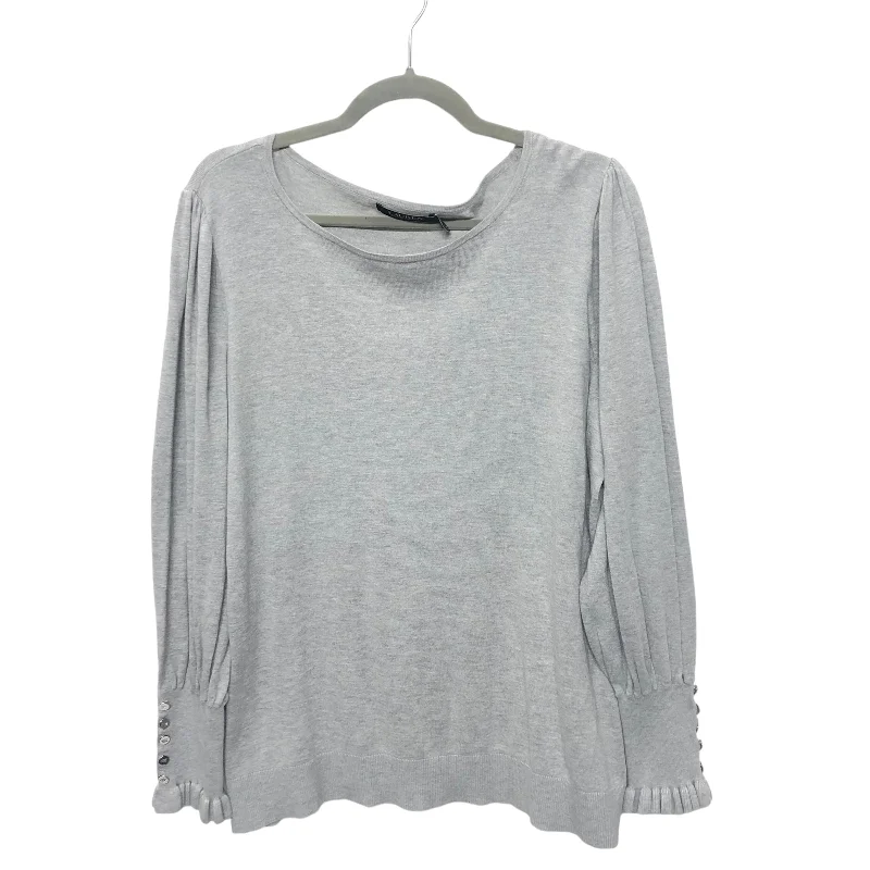 Sweater By Lauren By Ralph Lauren In Grey, Size: 2x