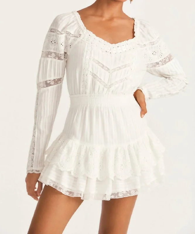 Sanaya Mini Dress in True White