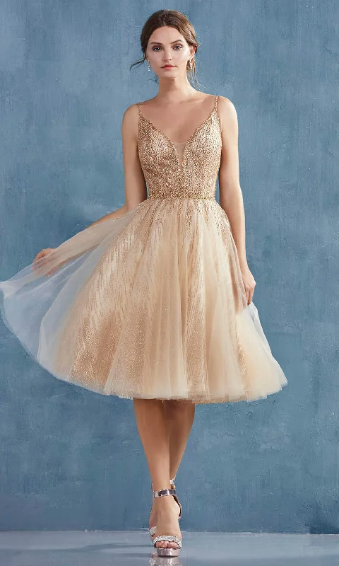 Andrea and Leo - A0867 Beaded Sleeveless Tulle Dress