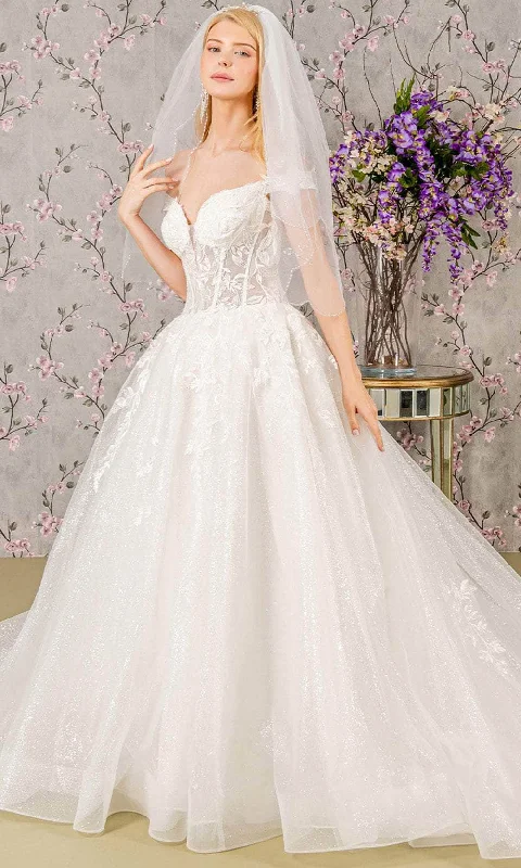 GLS by Gloria Bridal GL3489 - Off-Shoulder A-Line Wedding Gown