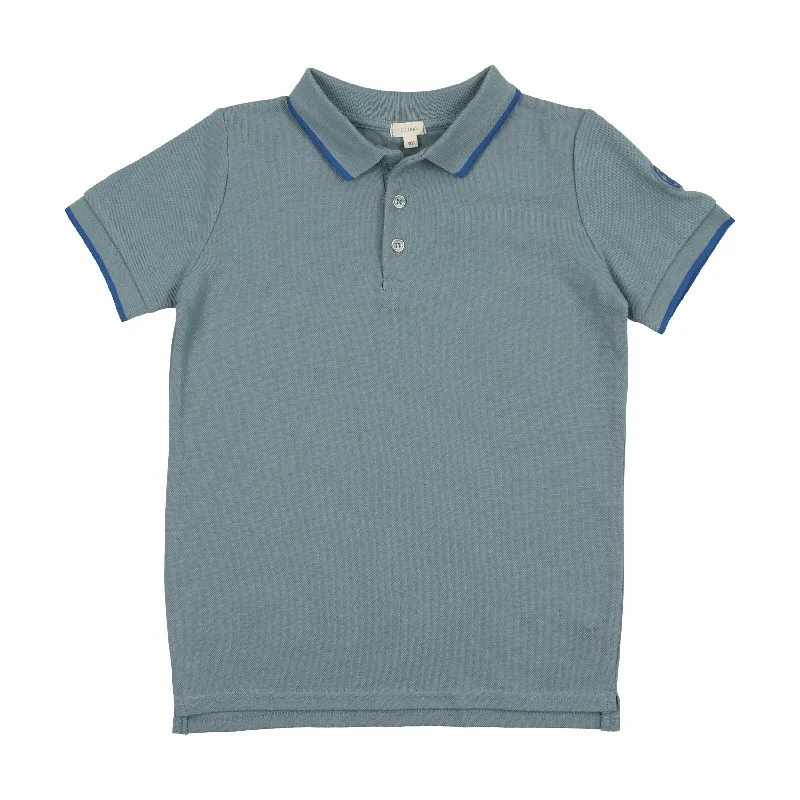 Lil Legs Short Sleeve Polo - Ocean