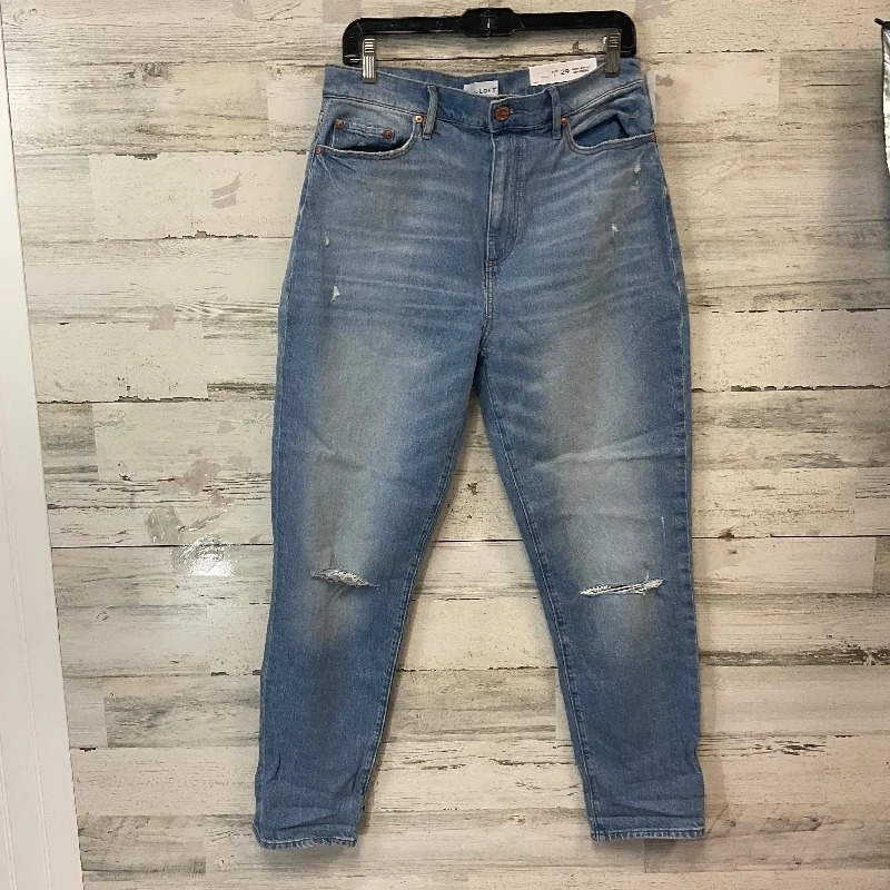 Jeans Boyfriend By Loft In Blue Denim, Size: 8