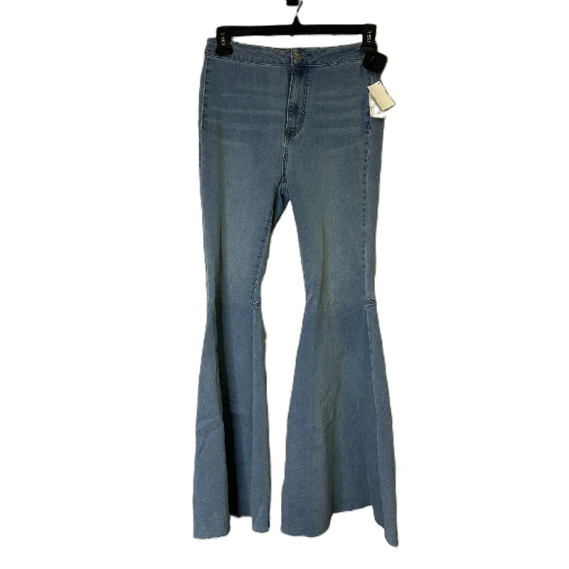 Jeans Flared By Free People In Blue Denim, Size: 4