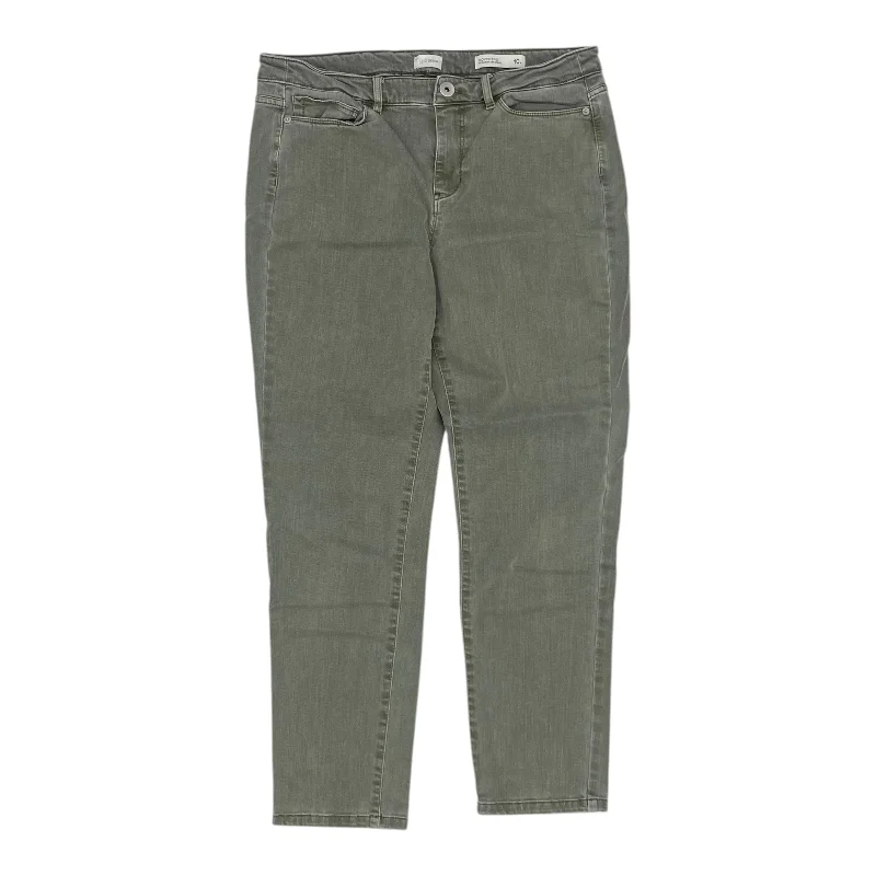 Jeans Boyfriend By J. Jill In Green Denim, Size:10P