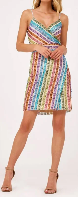 Max Sequin Mini Dress In Multi