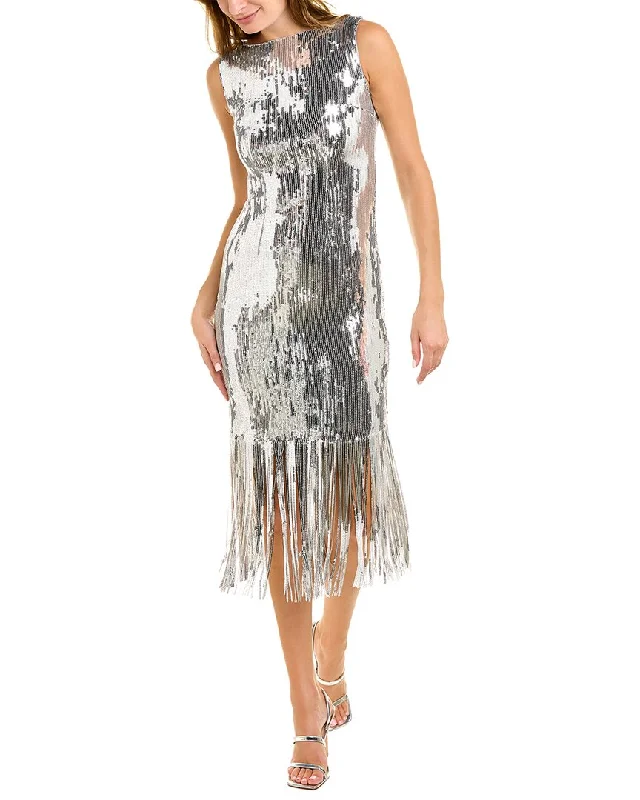 Nanette Lepore Deco Fringe Maxi Dress