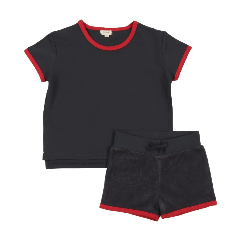 Lil Legs Boys Set - Off Navy