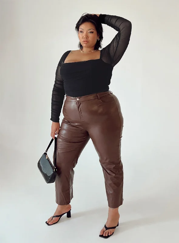 Love Lies Pants Brown Curve