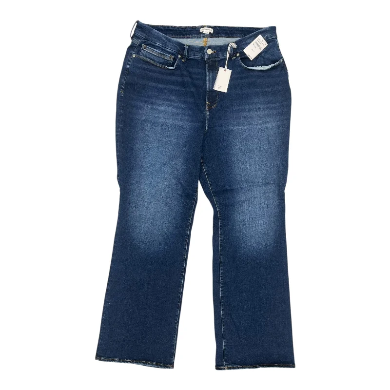 Jeans Straight By Good American In Blue Denim, Size:20