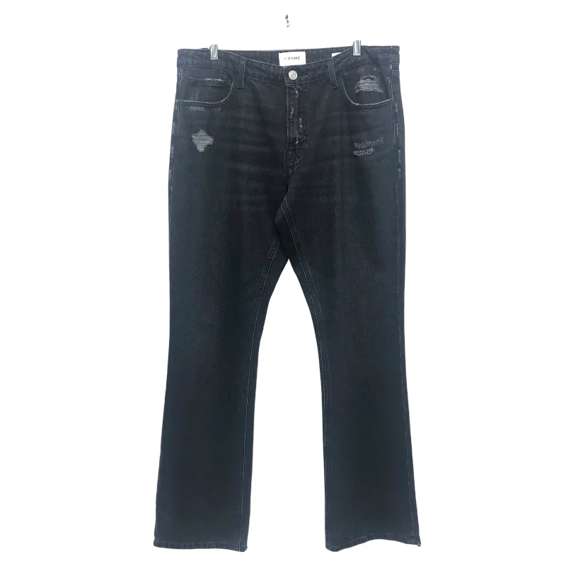 Jeans Boot Cut By Frame In Black Denim, Size:10