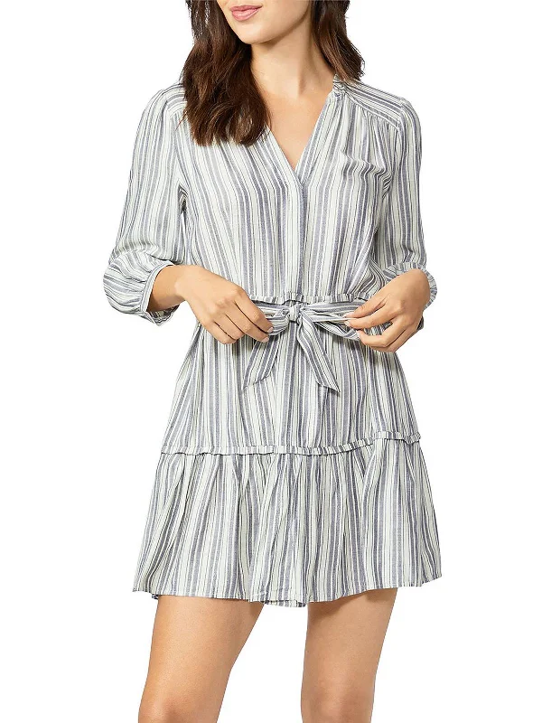 Kylenn Womens Striped Short Mini Dress