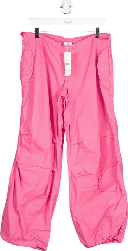 iets frans Pink Cotton Cargo Trousers S