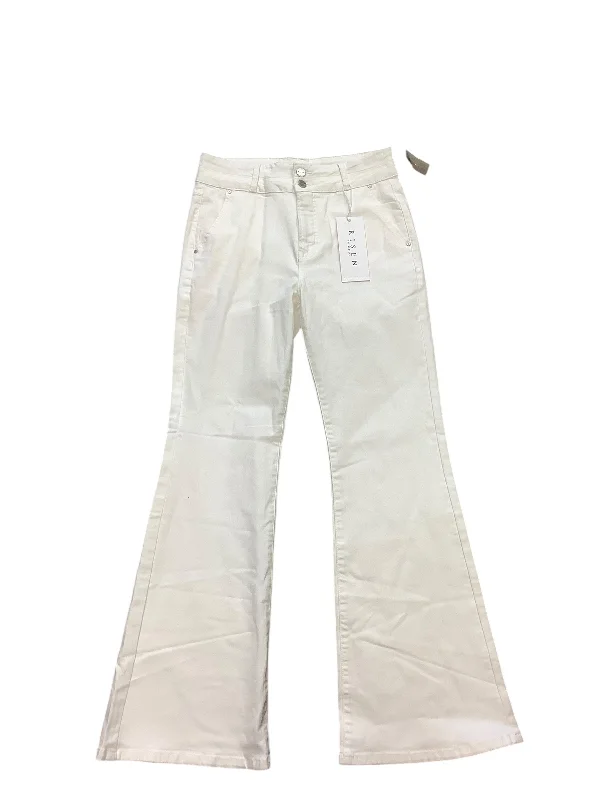 Jeans Flared By Risen In White, Size: 12