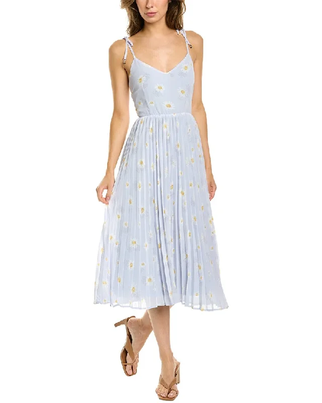 FATE Accordion Pleated Midi Dress