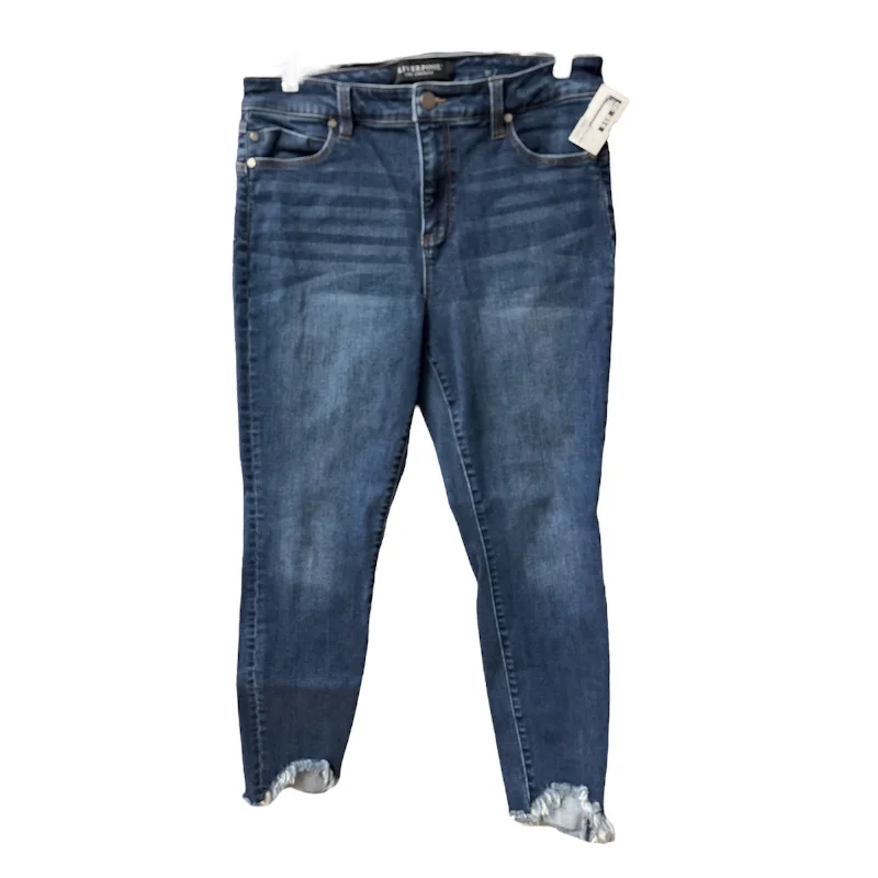 Jeans Skinny By Liverpool In Blue Denim, Size: 12