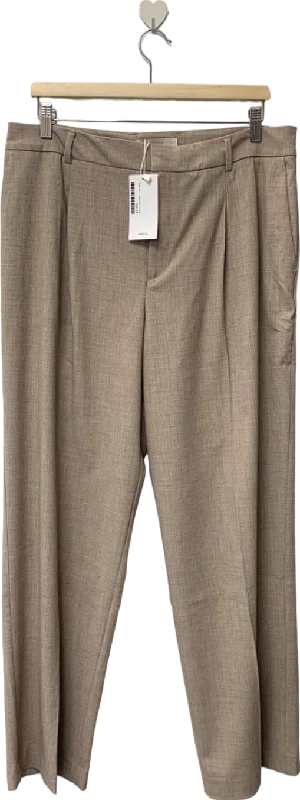 MANGO Beige Tailored Trousers EU 42 UK 14