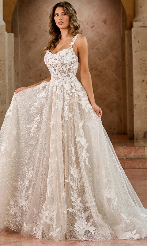 Rachel Allan RB5068 - Embroidered Tulle A-Line Bridal Gown