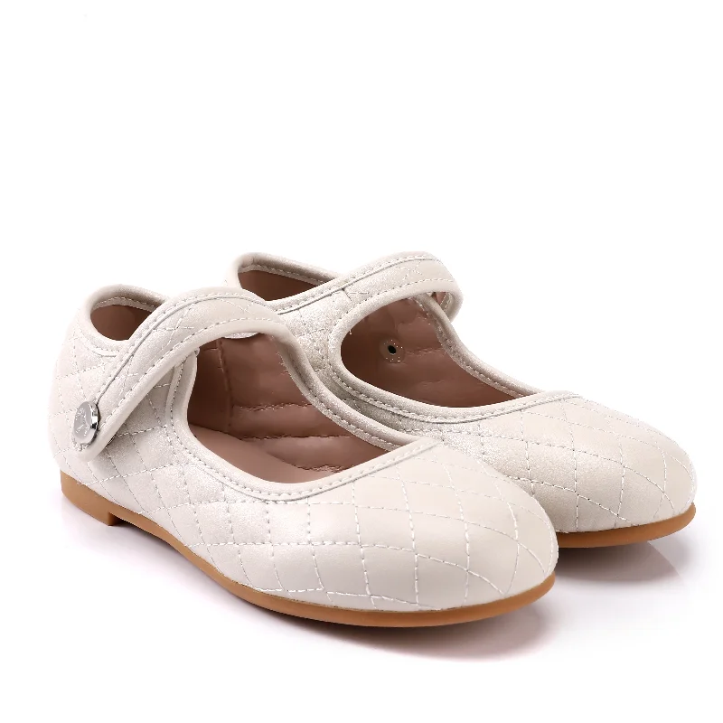 Zeebra Kids Quilted Mary Janes - Sand