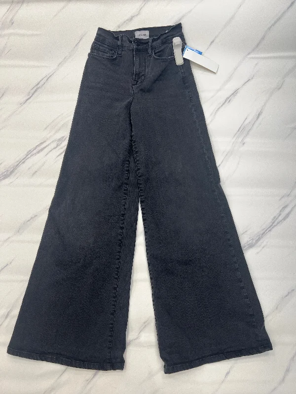 Jeans Flared By Frame In Black, Size: 0