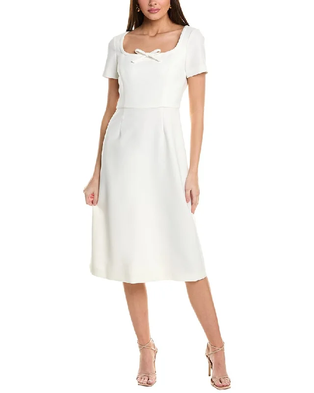 Carolina Herrera Square Neck Midi Dress