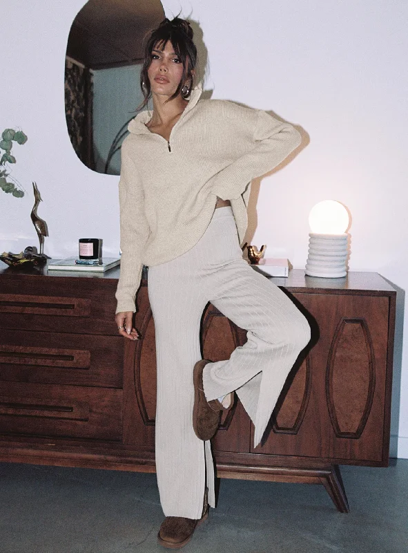 Allen Ribbed Pants Cream