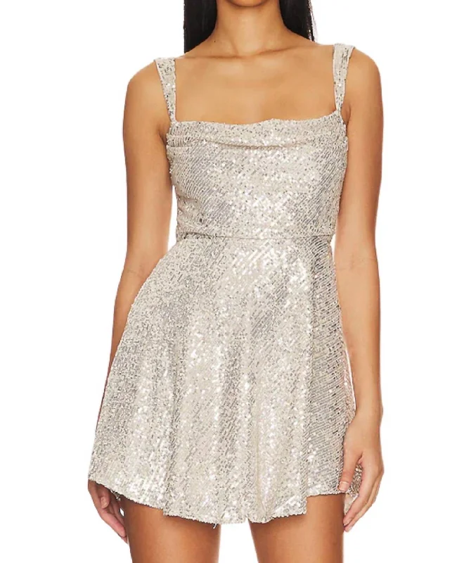 Candice Mini Dress In Silver