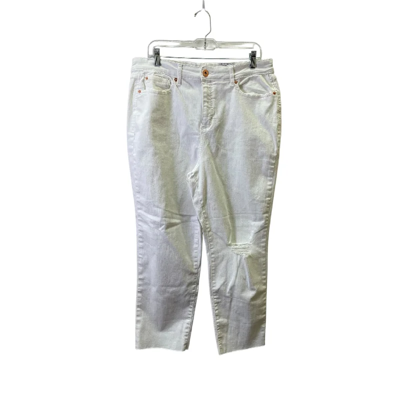 Jeans Skinny By Inc In White, Size:14