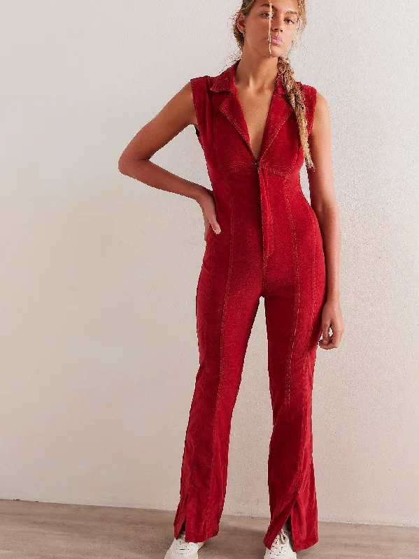 Free People Crvy Ring the Alarm One Piece Jumpsuit