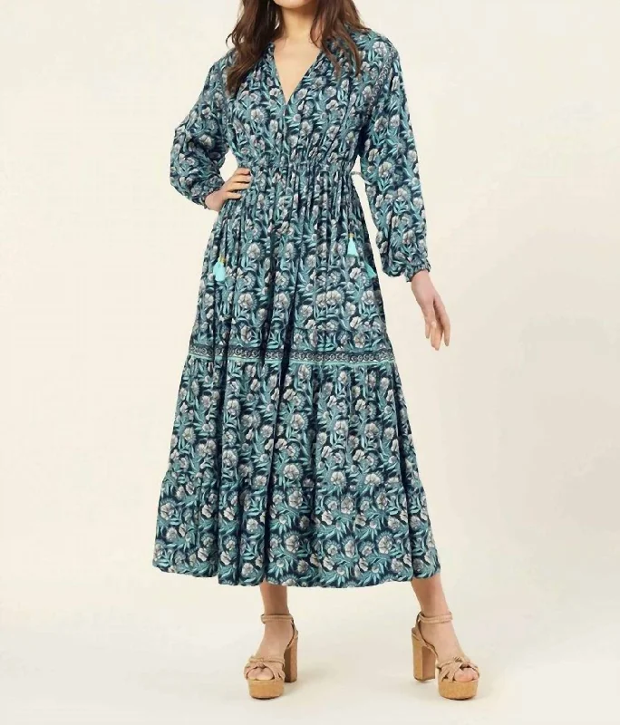 Misha Midi Dress In Margo Brook