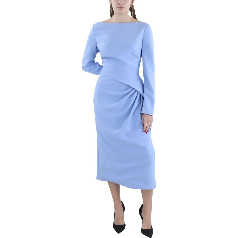 Womens Casual Solid Midi Dress