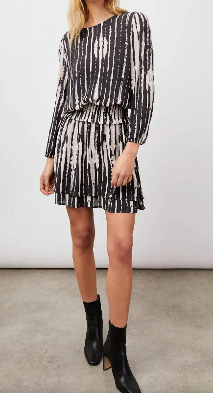 Inez Mini Dress In Black Nile