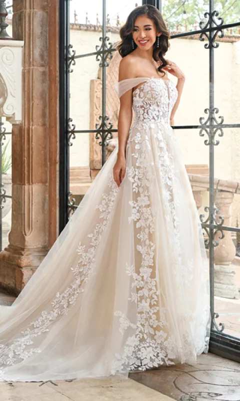 Rachel Allan RB4185 - Appliqued Strapless Bridal Gown