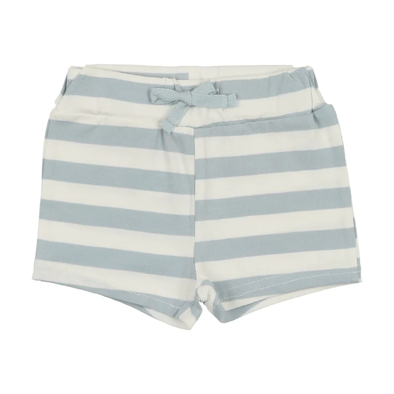 Lil Legs Track Shorts - Denim Blue Stripe