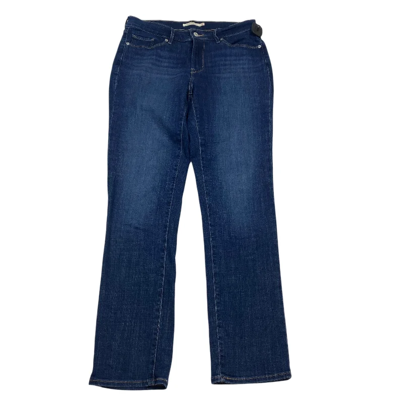 Jeans Straight By Levis In Blue Denim, Size: 8