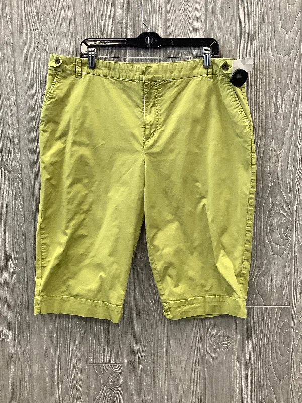 Capris By Cj Banks In Green, Size: 20