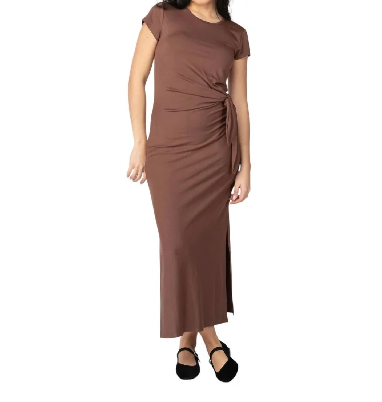 Catalina Midi Dress In Cocoa