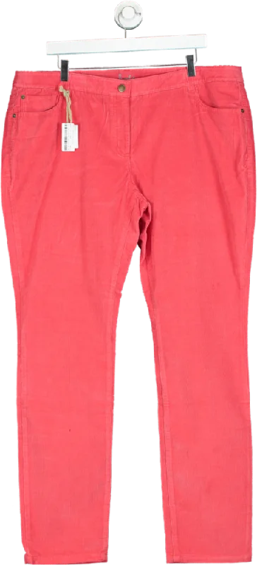 Boden Red Straight Leg Trousers UK 20