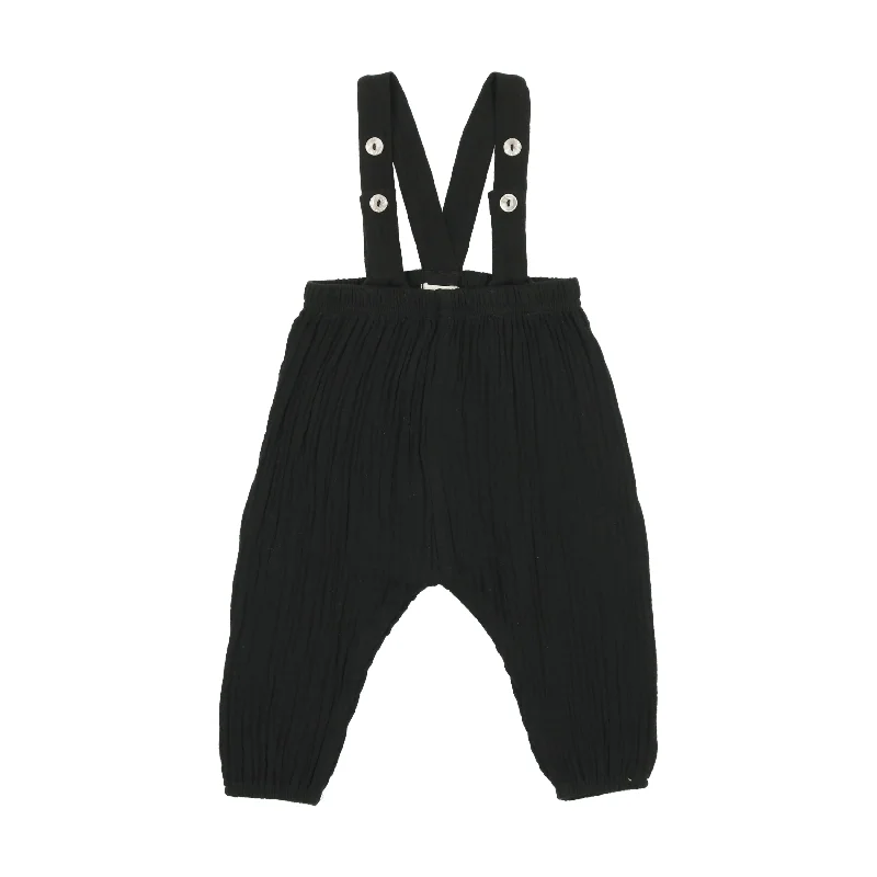 Lil Legs Long Bubble Romper (Boys) - Black