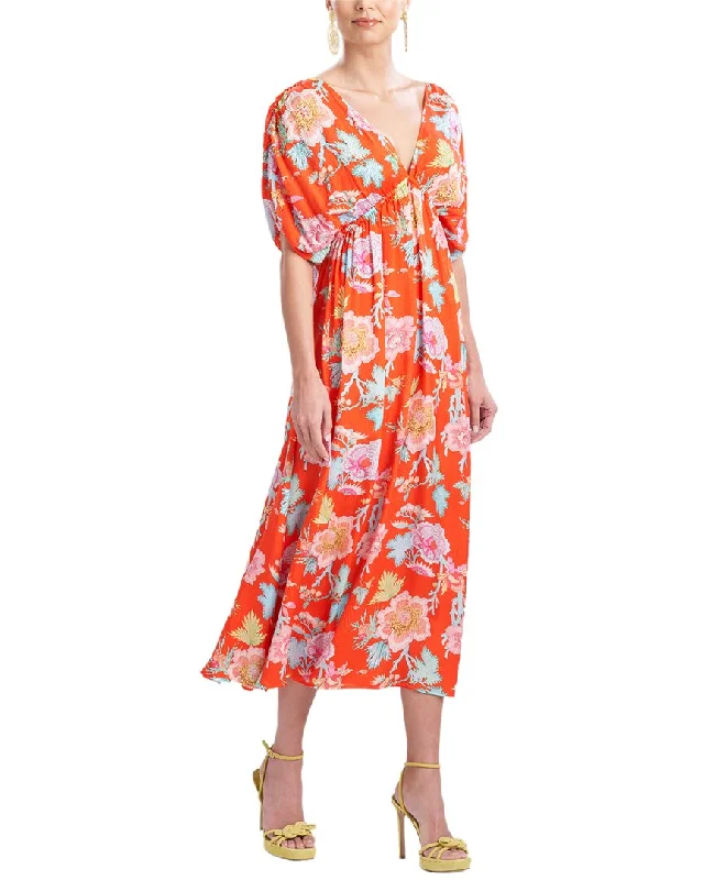 Natori Beads Silk Maxi Dress