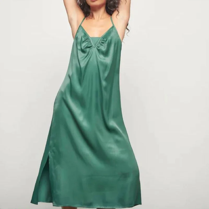 Soho Slip Midi Dress In Fir Fir