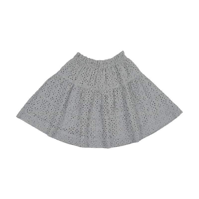 Analogie Eyelet Dress Skirt - Light Blue