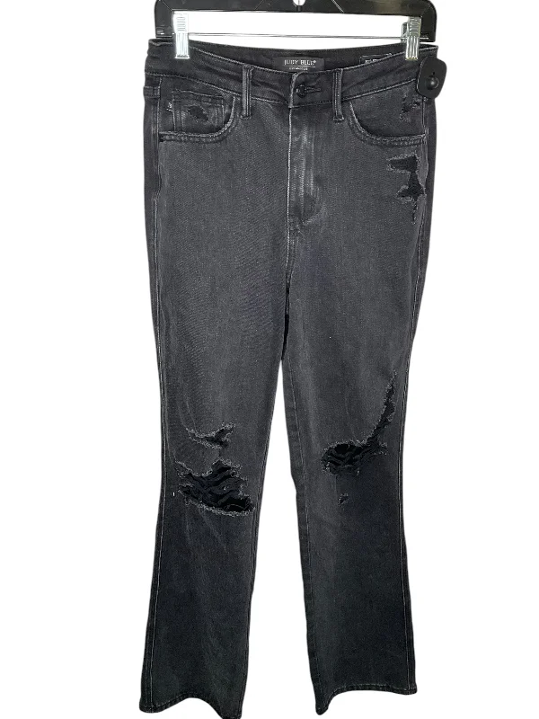 Jeans Straight By Judy Blue In Black, Size: 4