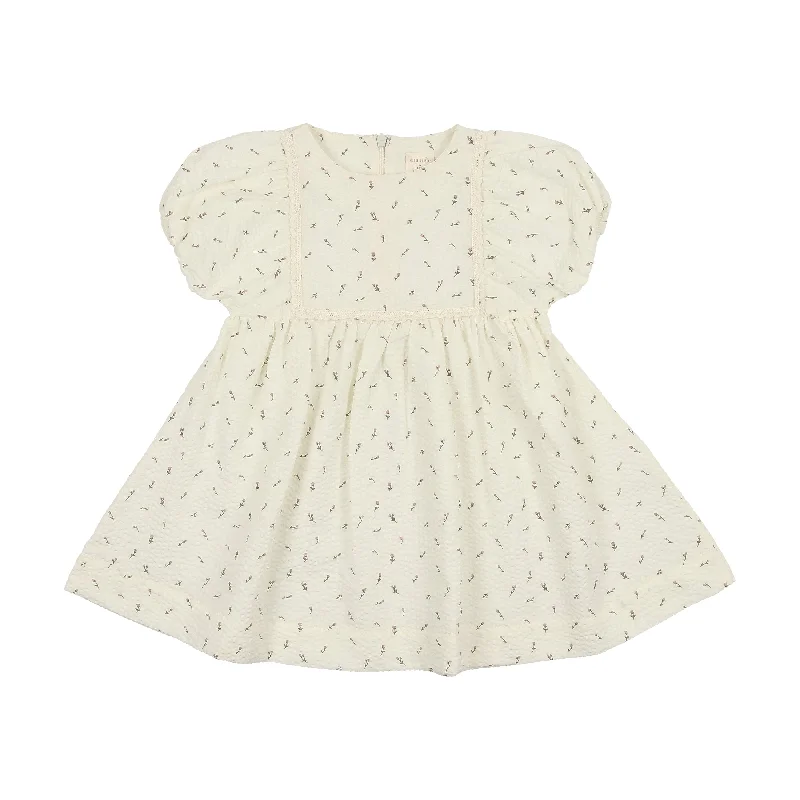 Analogie Branch Dress Short Sleeve - Cream