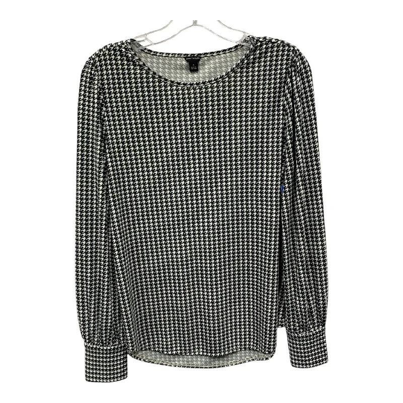 Top Ls By Ann Taylor In Black & White, Size:M